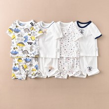 分销儿童5分袖五分裤套装家居服夏季薄款透气空调房出口日本厂家