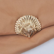 跨境时尚金属海洋风胸针高级感五金服装配饰别针上衣气质百搭饰品