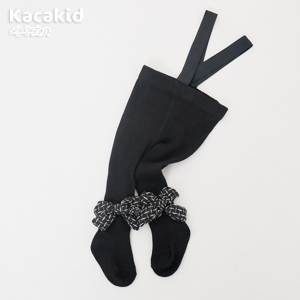 Pantimedias de correa para bebé de primavera y otoño cuidadosamente seleccionadas, pantimedias de protección del vientre de cintura alta, leggings de color sólido para bebés y niños pequeños