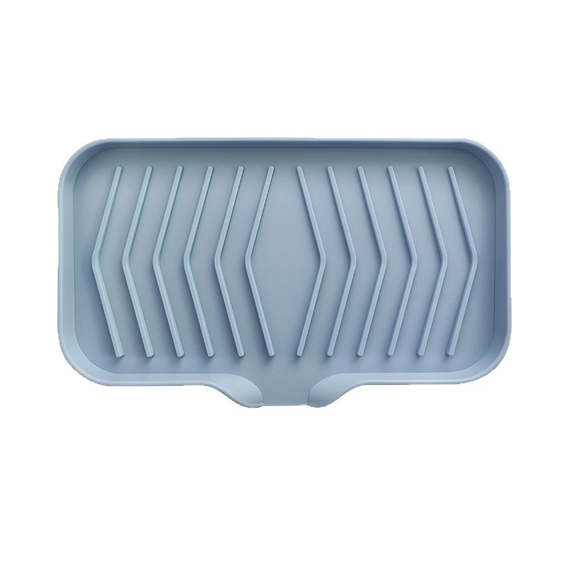 Caja de jabón de silicona, rejilla de jabón de desvío de gran abertura, caja de almacenamiento de fregadero de baño de cocina, bandeja autodrenante antideslizante