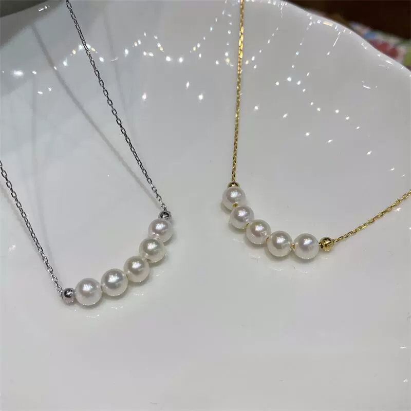 诸暨知珍淡水珍珠微笑链S925项链锁骨链小红书爆款小众轻奢高级感