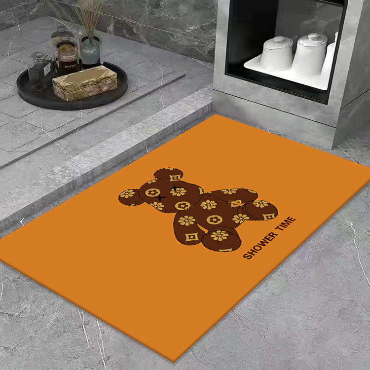 Alfombra de baño de lujo ligero, absorbente y de secado rápido, alfombra para entrada de baño, alfombra antideslizante de tierra de diatomeas para inodoro, alfombra para entrada de la casa.