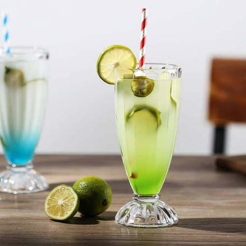 Household glass beer cup drink cup transparent thickened drinking cup cold drink cup fruit tea cup fruit cup scene