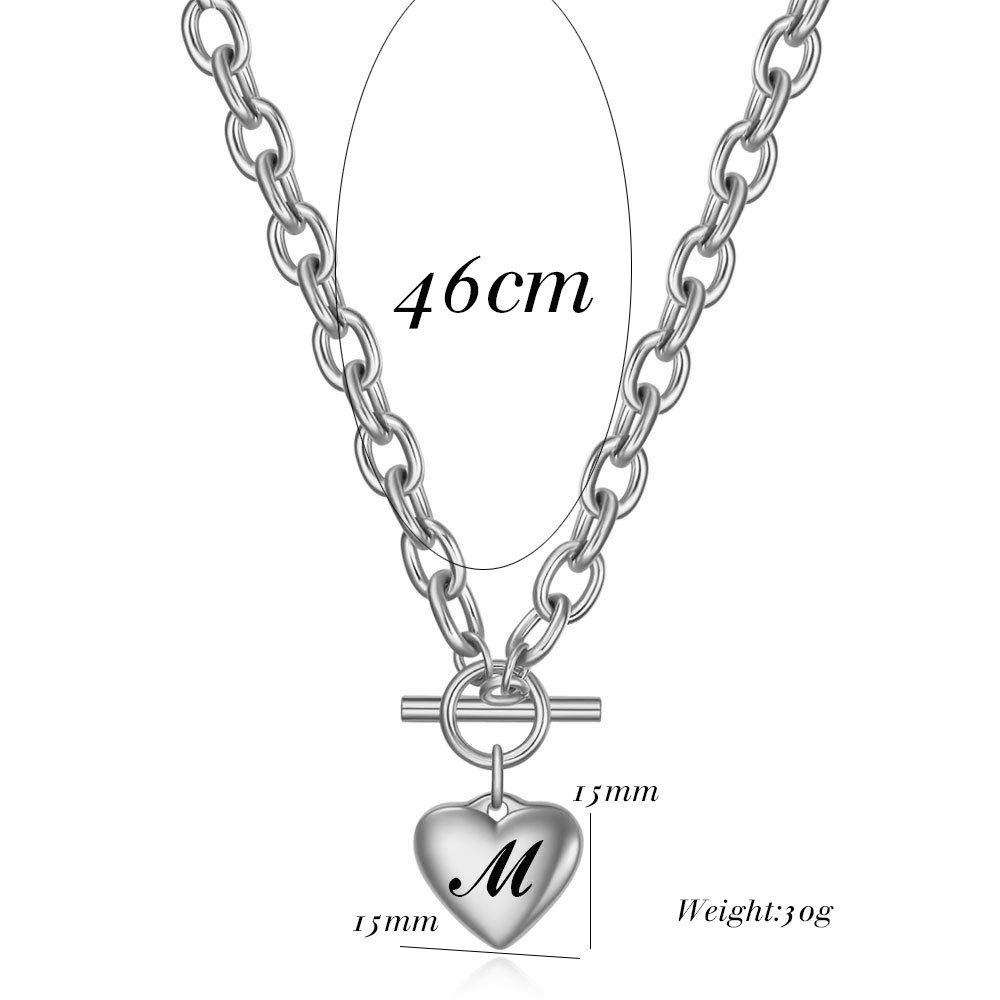 Simple Style Heart Shape Titanium Steel Plating Pendant Necklace 1 Piece display picture 1