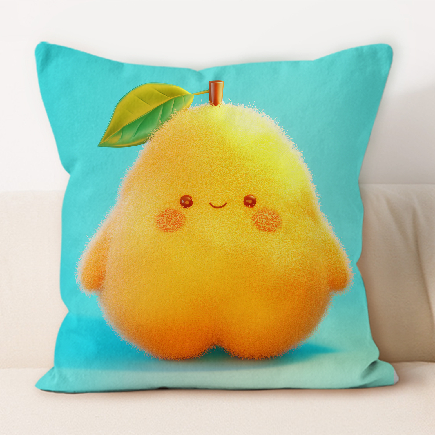 almohada de frutas de peluche almohada de oficina almohada de almuerzo almohada de protección de cintura moderna y simple almohada de almohada de oficina