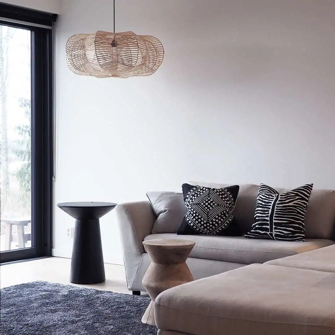 Ovejas de madera Estilo nórdico araña vintage ratán lámpara restaurante Bar Café creativo hecho a mano natural ratán lámpara