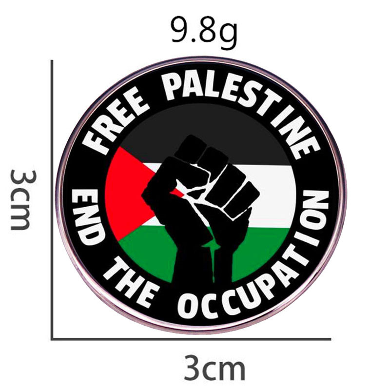 Palestina libre broche ocupación final Palestina bandera pin insignia accesorios de aleación de metal