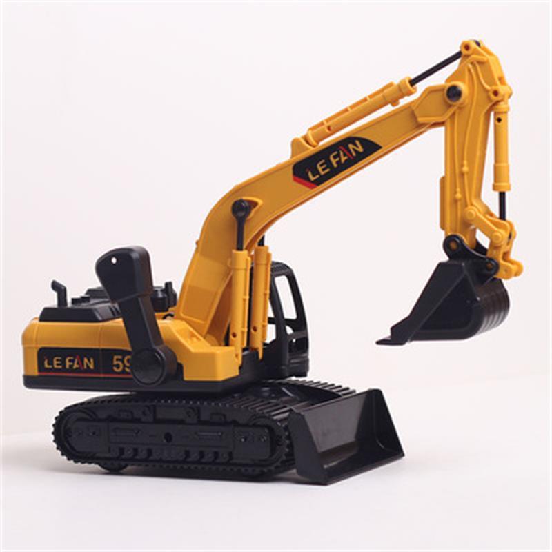 Toy excavator large hand-cranked engineering vehicle fall-resistant children's simulation multi-functional digging bulldozer boy a generation of hair