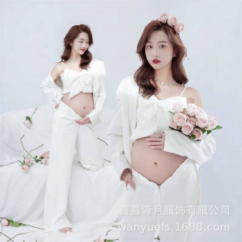 Photo Studio New Pregnant Mother Photography Photography Theme Personality Cute Simple Suit suit Photography Clothing at Home