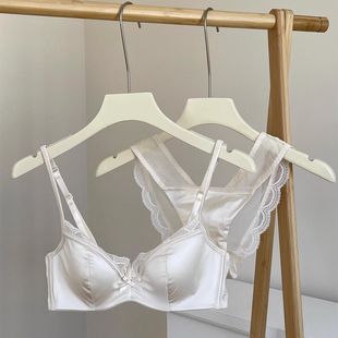 Thin underwear, supporting steel ring bra, bra top, set, french style