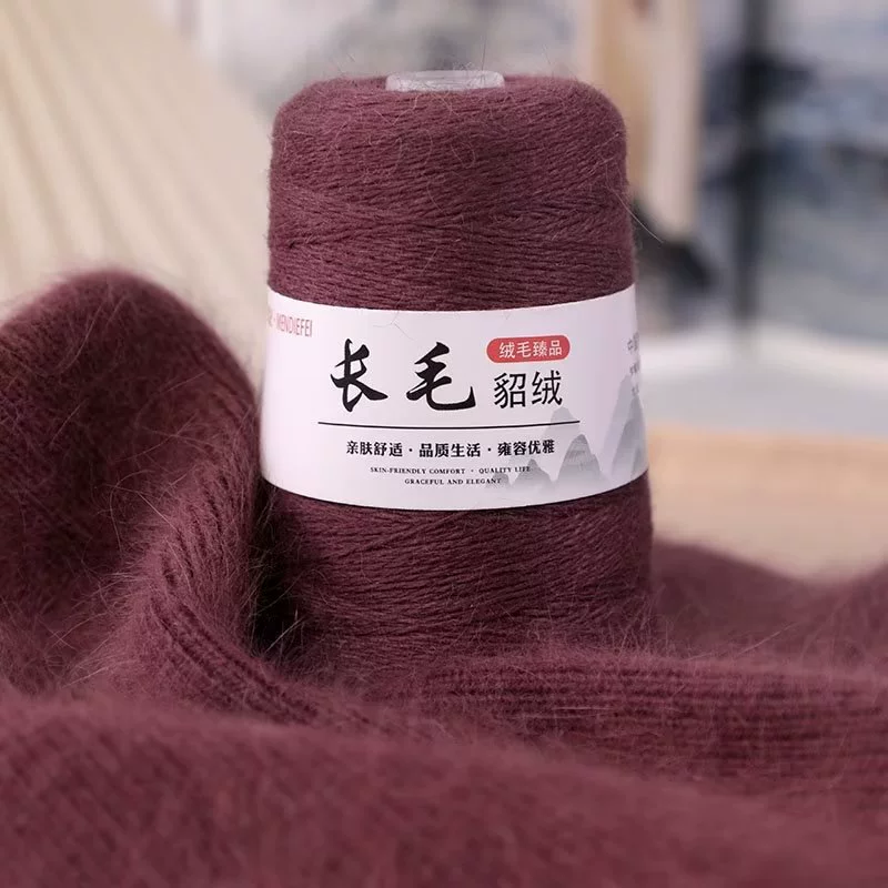 Длинные Шерсть Норки Шерсть Шарф Шляпа Свитер Шерсть Ручной Вязки Материал Сумка DIY Шерсть Ручной Работы Группа