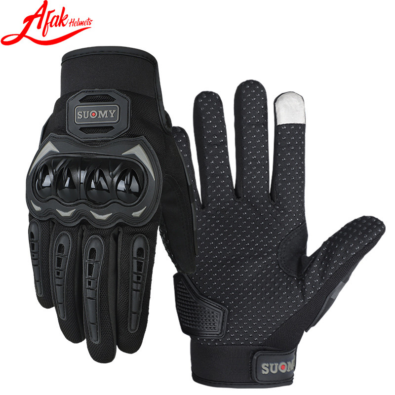 AFAK guantes de motocicleta Caballero de los hombres de la cáscara protectora dedo completo pantalla táctil resistente a la caída transpirable guantes de conducción fuera de carretera