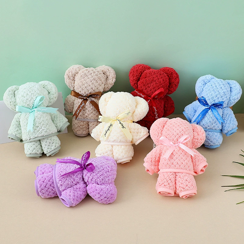 Маленькие медведи полотенца с подарочной коробкой