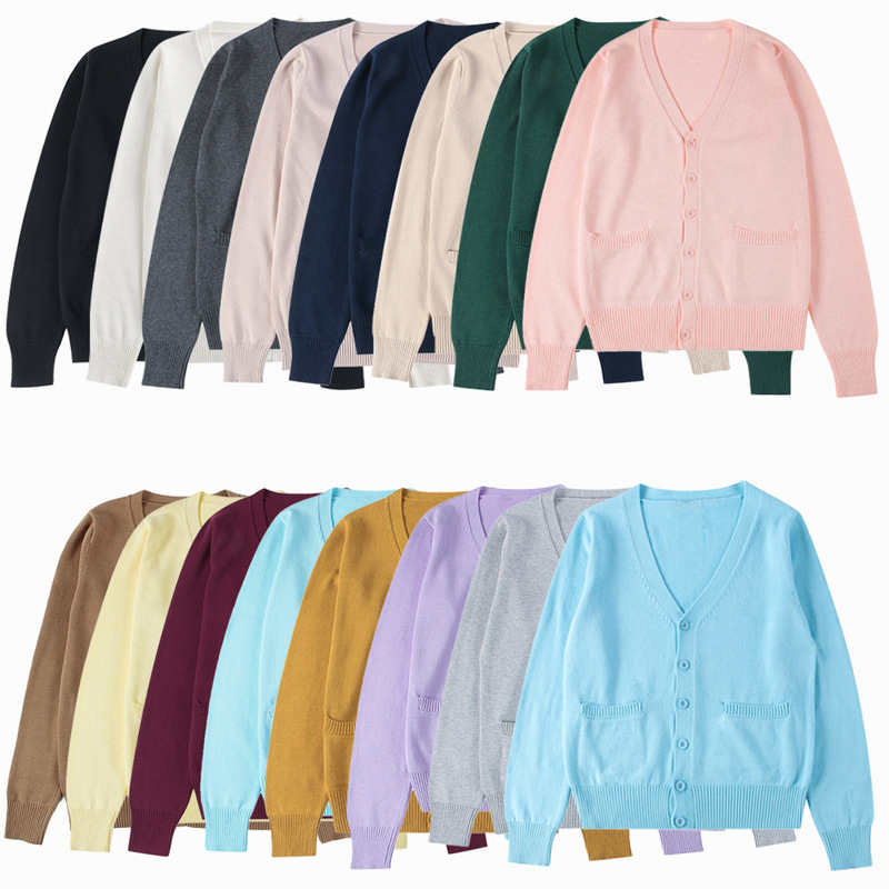 Wholesale Japanese JK uniform cardigan sweater student sweater Japanese college style school uniform soft super cute Wholesale Japanese JK uniform cardigan sweater student sweater Japanese college style school uniform soft super cute