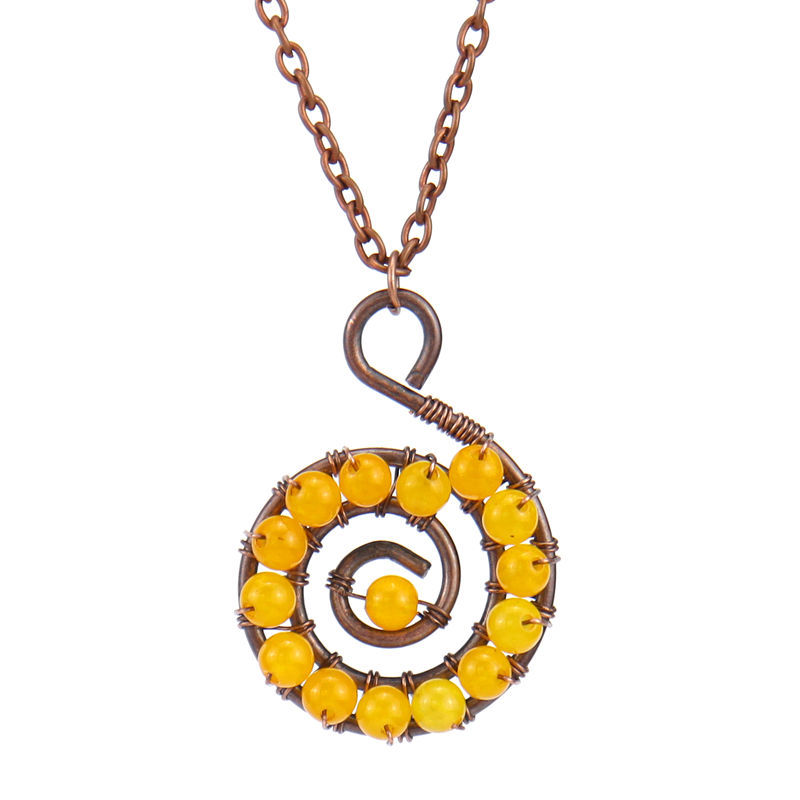 Retro Geometric Agate Plating Crystal Necklace 1 Piece