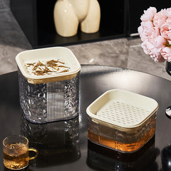 新型の水の波紋のミニのお茶のバケツのお茶のかすのかめのお茶の濾過のゴミ箱のデスクトップの小さいサイズの水の清潔な筒