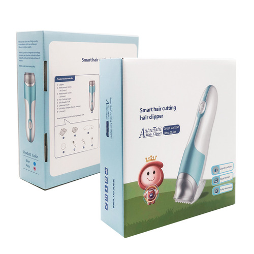 Children's automatic suction hair clipper USB rechargeable baby silent hair clipper silent baby shaving electric clipper