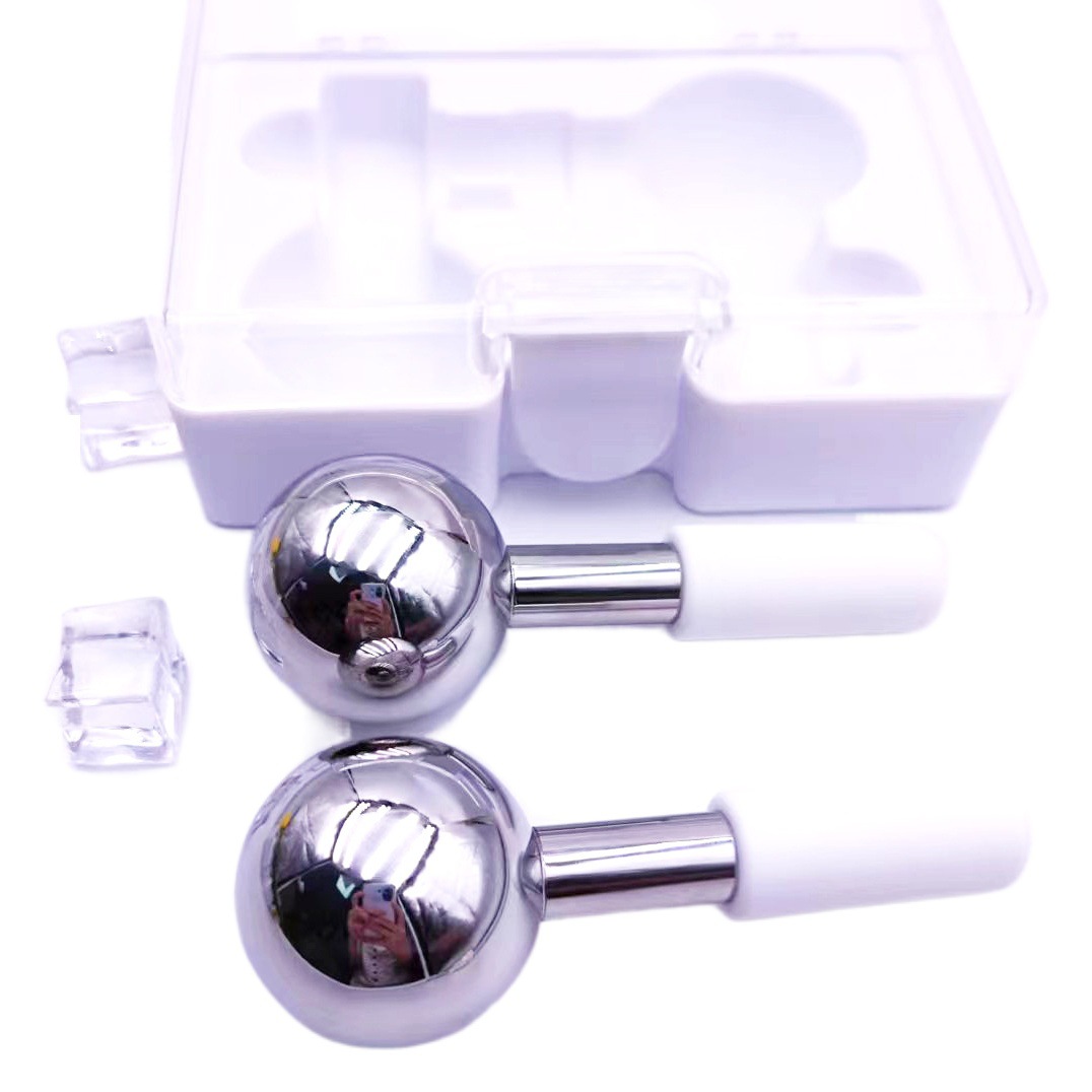 Herramienta de belleza facial frío-calor tipo bola de hielo, masajeador ocular y facial, martillo de hielo para músculos