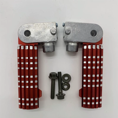 Electric vehicle pedal folding rear pedal left and right - little-turtle-king-red-pedals-including-screws