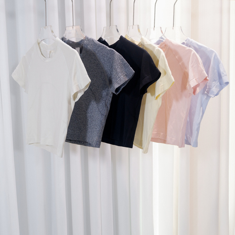 Summer New Classic Yoga Short-Sleeve Breathable Sweat-Wicking Sports T-Shirt Yoga Wear Fitness Pilates Women's Summer
