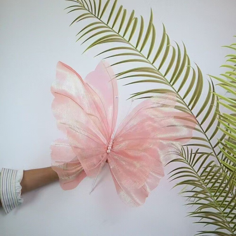 美塑花婚礼装饰手工50cm打卡真丝花艺大型道具户外蝴蝶拍照|undefined