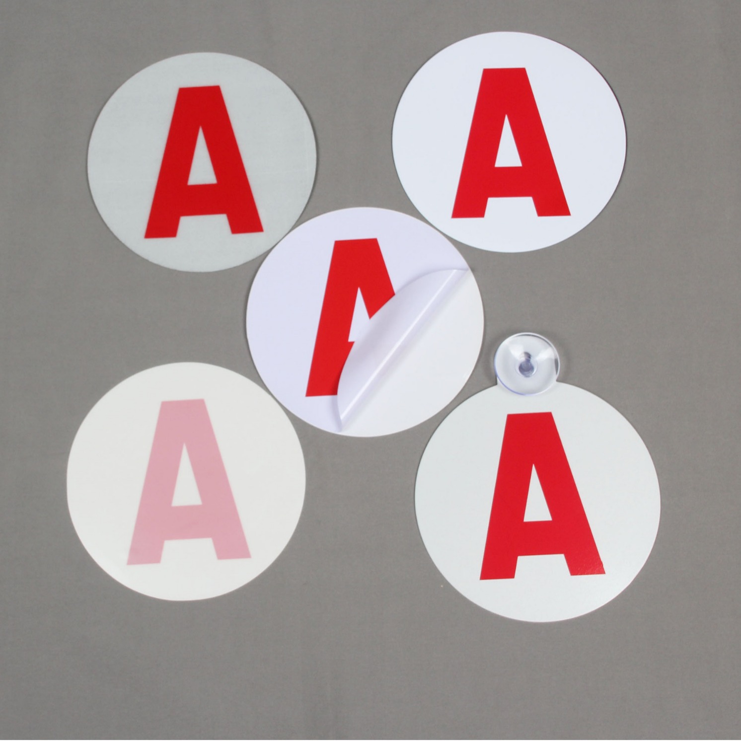 法国新手车贴 静电红A贴 反光吸盘车贴 磁性A贴 法国初学者A字贴