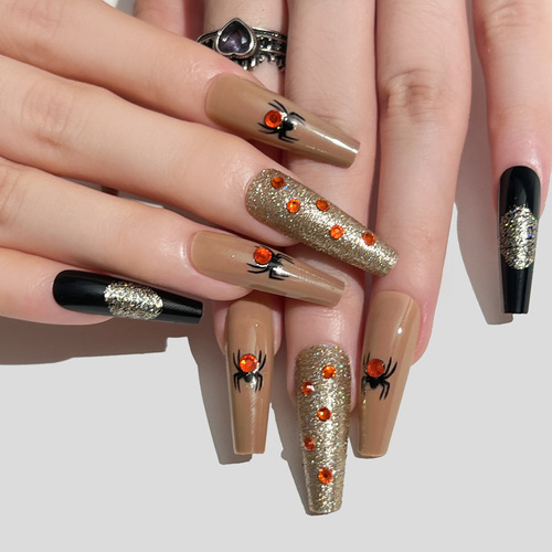 Halloween Collection Long Wear Nail Set Press-on Nails False Nails Nail Stickers Nail Tabs