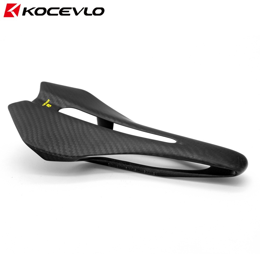 KOECEVLO超轻全碳纤维山地公路折叠车碳板坐垫竞赛中空一体鞍座包