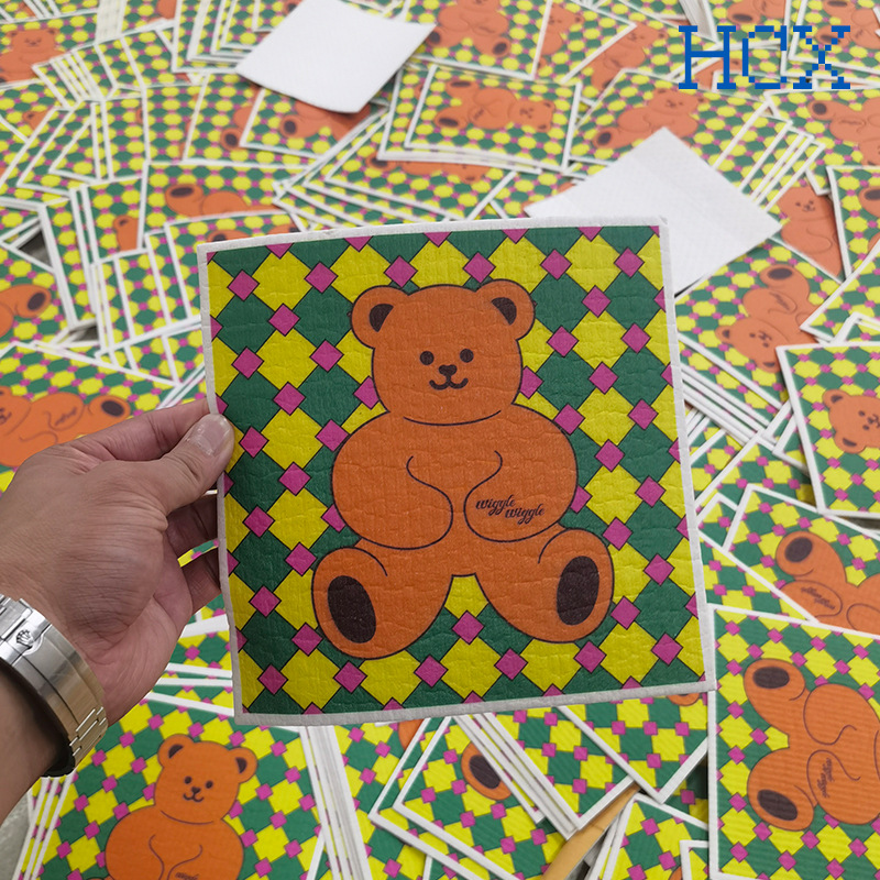 Paño de algodón de pulpa de madera alemán limpio de cocina sin aceite toallas de lavavajillas absorbentes degradables toallas de cepillo de platos al por mayor