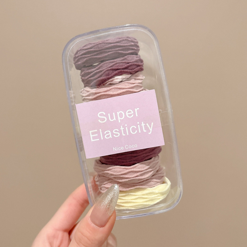 Cuerda para el cabello de cola de caballo alta para mujer 2025 nueva cuerda para el cabello sin estrellar, anillo para el cabello grueso y sin costuras, accesorios para el cabello de banda de goma duraderos de alta elasticidad