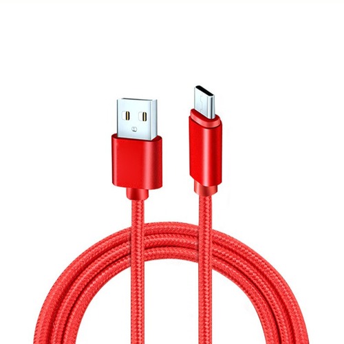 Cross-border single-head nylon braided metal shell mobile phone data cable suitable for Apple and Android type-c fast charging 1 meter