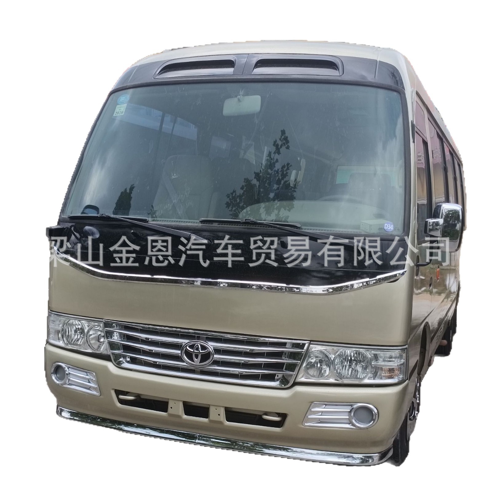 贸易精品中巴客车 手续齐全 出口外贸版考斯特23座商务巴士电动门