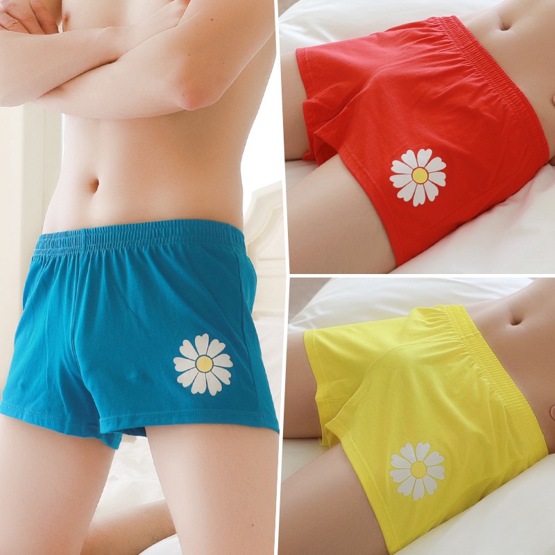 男士内裤宽松阿罗裤棉质透气平角裤性感个性大码四角裤男生短裤头|ms