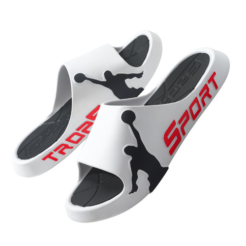 Non-slip new summer trendy basketball slippers for men, sports and leisure flip-flops, outdoor home slippers for men, wholesale