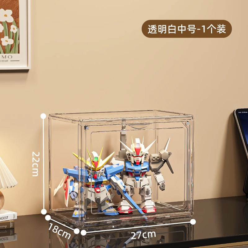 ブラインドボックス収納ボックス大容量階段式アクリル泡マット展示ボックス防塵手作り積み木展示棚|undefined