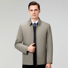 专柜轻奢高级感男装秋冬新款加厚保暖棉衣中年免烫商务棉夹克外套