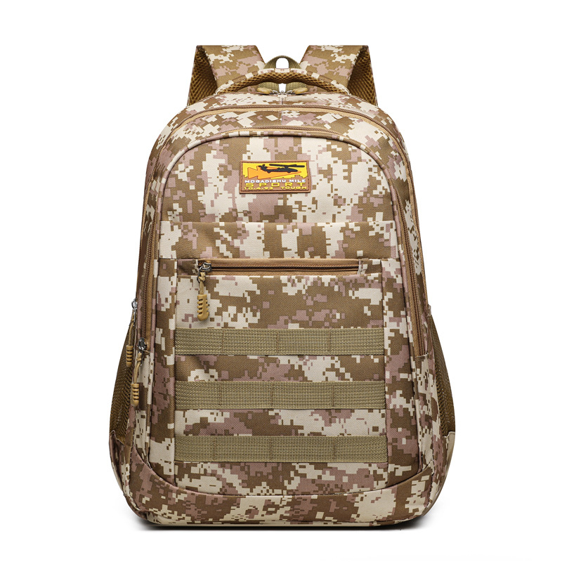 Mochila transfronteriza para exteriores Mochila de negocios de viajes de camuflaje de gran capacidad de alta calidad para hombres Mochila escolar informal para estudiantes de secundaria