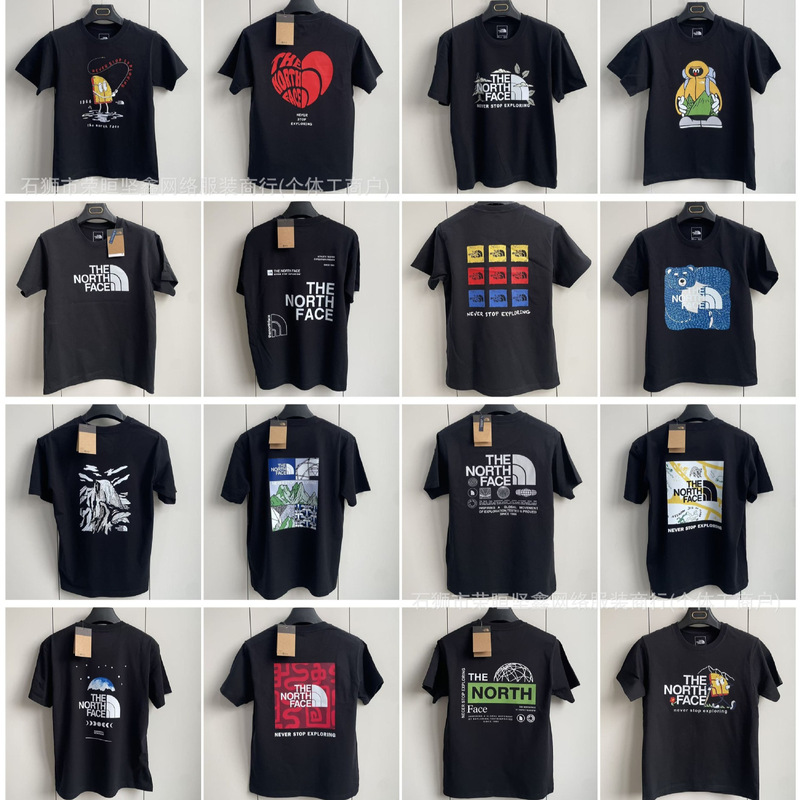 The North Face Short-Sleeve T-Shirt, Unisex, Summer, Pure Cotton, Breathable, Crew Neck, Couple's Sports Half-Sleeve Shirt, Original Label, Correct Version The North Face Short-Sleeve T-Shirt, Unisex, Summer, Pure Cotton, Breathable, Crew Neck, Couple's Sports Half-Sleeve Shirt, Original Label, Correct Version