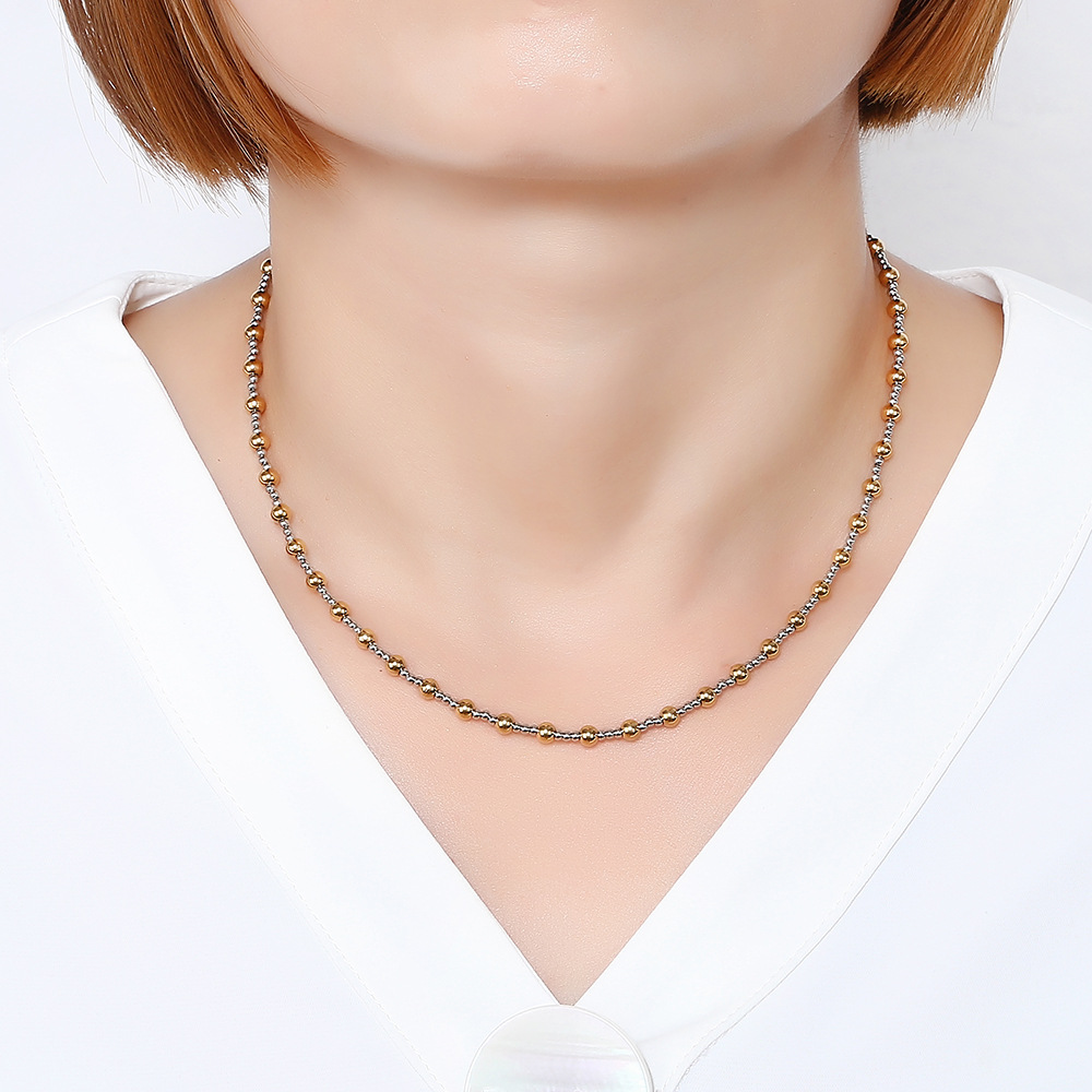 10g Weight Bracelets, Necklace Classification 1 Piece, 1 Set Quantity Holiday, Daily Occasion 304 Stainless Steel Material Geometric Pattern Women's Gender Plating Design Simple Style, Classic Style Style 1 Piece 1 Set 304 Stainless Steel Bracelets Necklace 4