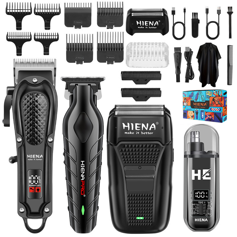 HIENA - cortador de pelo eléctrico conjunto de cabeza de afeitar retrógrado cabeza de aceite tallado cortador de pelo eléctrico cortador de pelo especial para salón de pelo