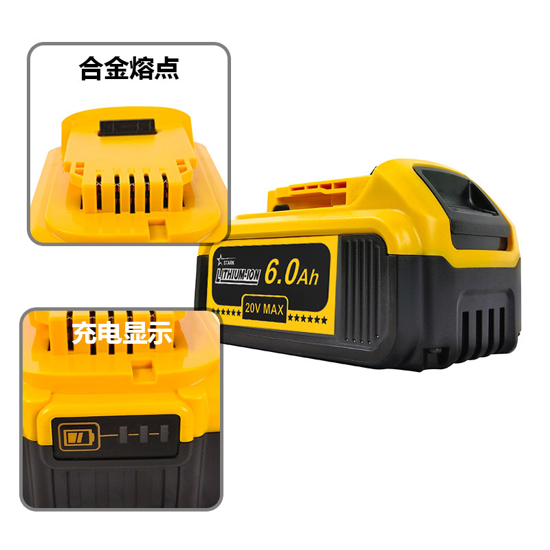 工場供給 20V リチウム電池交換 Dew Dewei DCB206 高性能電気ドリルバッテリー電動工具アクセサリー|undefined