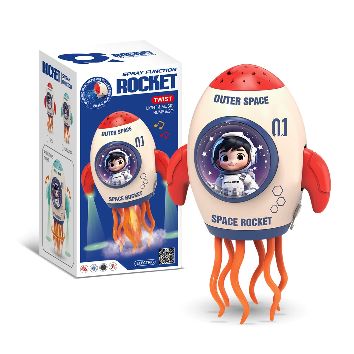 Танцующая игрушка «медуза» с музыкой, лёгкая, на батарейках, антистресс, разные цвета