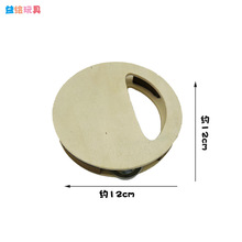 儿童DIY彩绘木质摇铃白坯 手工DIY制作雪花泥颜料绘画涂色木摇铃