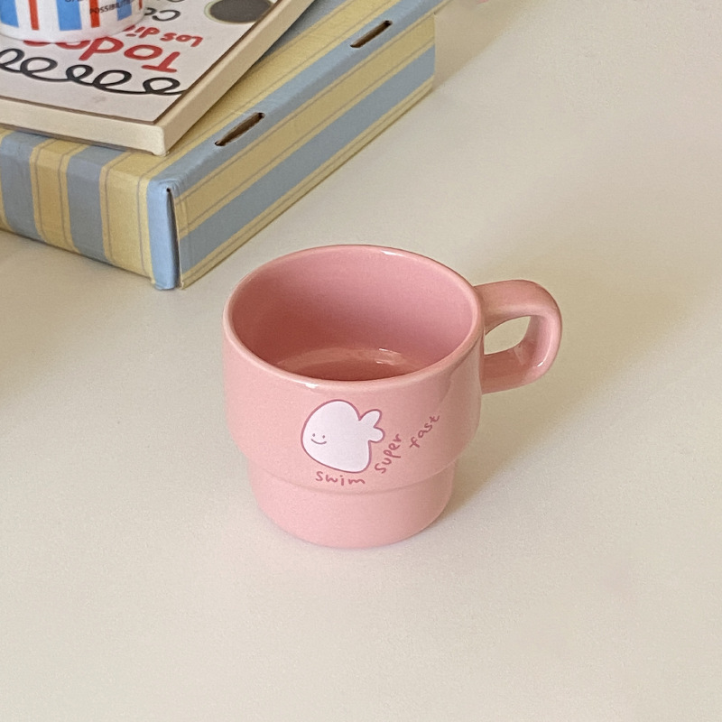 可爱小众卡通小飞鸟马克杯陶瓷杯 情侣杯礼物|undefined