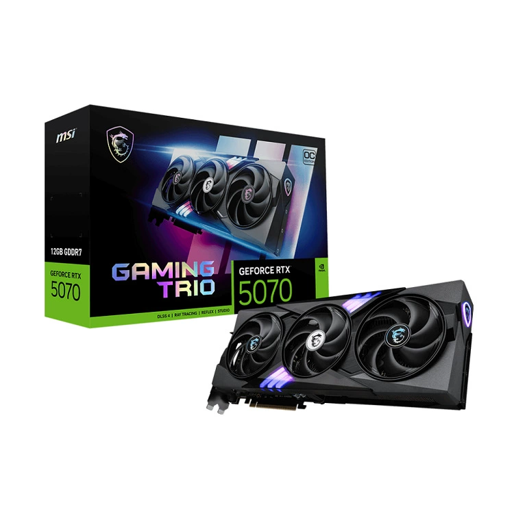 Видеокарта GeForce RTX 5070 12 ГБ GAMING TRIO OC, игровая/AI, для киберспорта