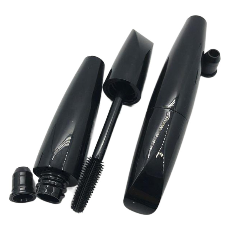 En stock suministro DIY rimel tubo vacío general Negro brillante cabeza de silicona rizador de pestañas personalizado 15g de gran capacidad sub-botella