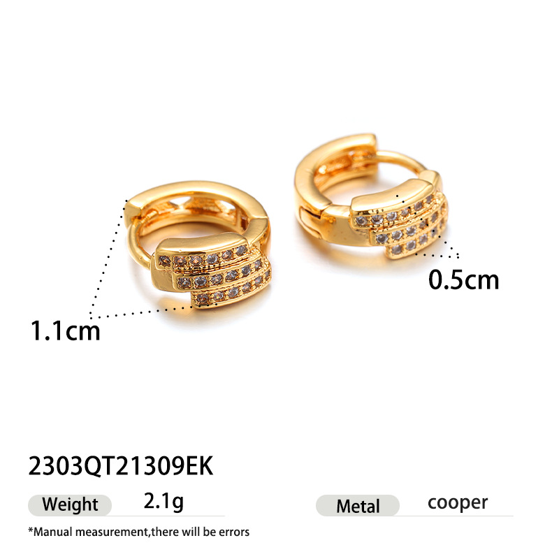 Europa y América delicada textura de alta sensación de perfiles de zircon geometría irregular estilo temperamento de moda aretes de moda