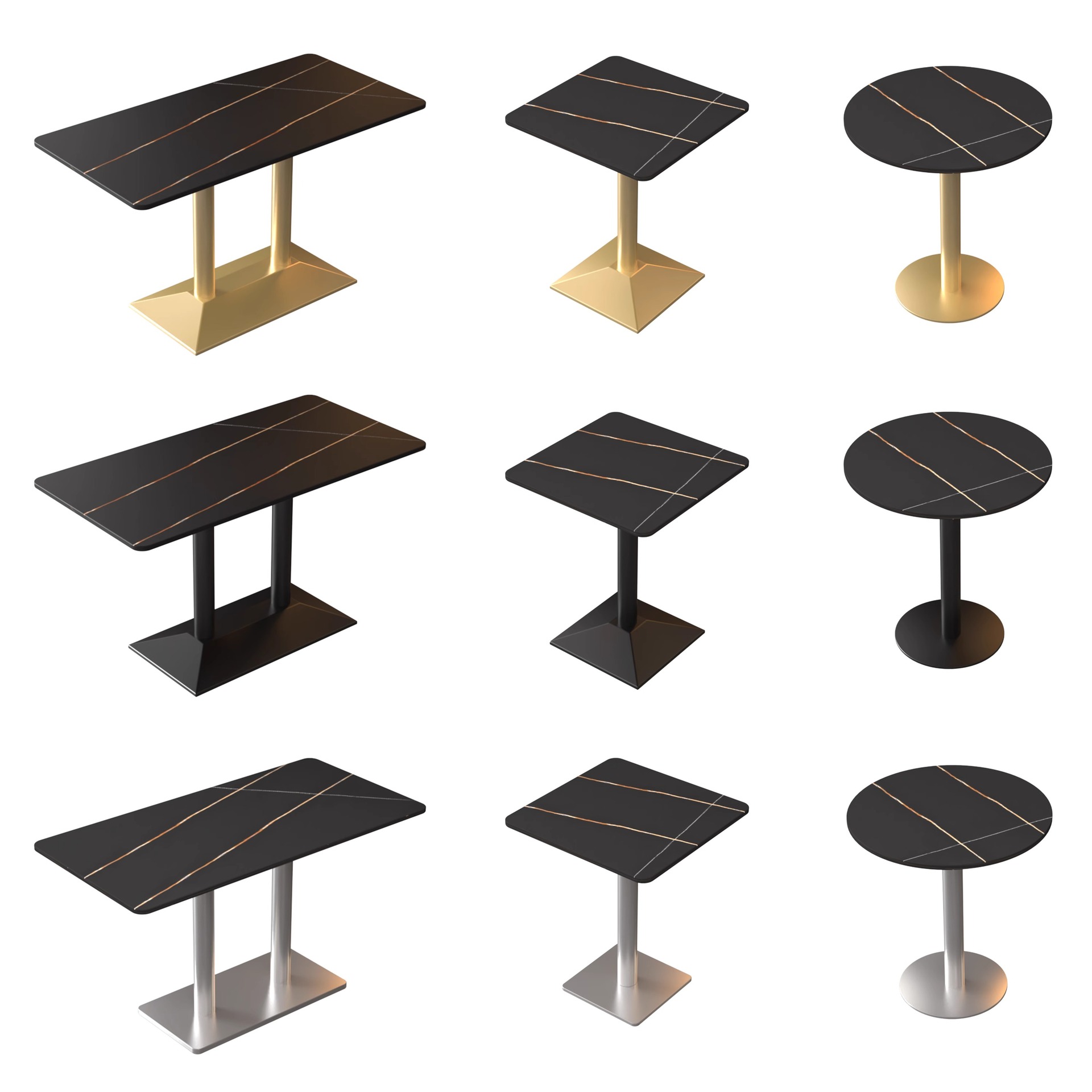 Internet celebrity milk tea shop light luxury slate dining table Western restaurant cafe sake bar barbecue hot pot restaurant marble table