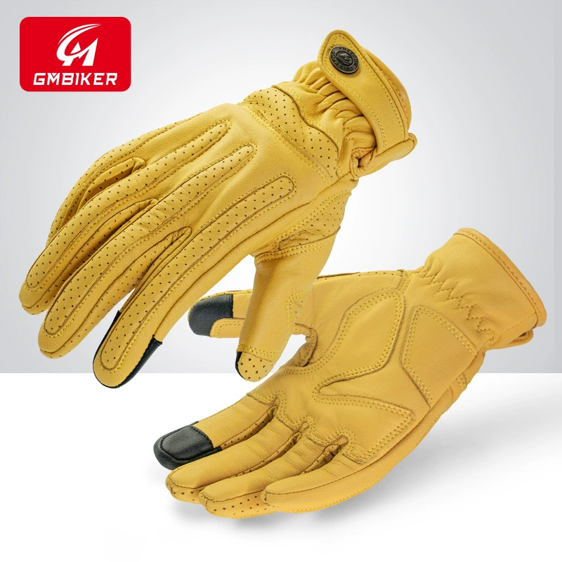 Мотоциклетные перчатки в стиле ретро круиза Harley из натуральной овчины, дышащие летние мотоциклетные перчатки для путешествий, мотоциклетное снаряжение для мотоциклистов