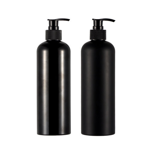 Supply of 500ml transparent shampoo bottle, round shoulder shower gel plastic bottle, beauty daily cosmetics press bottle